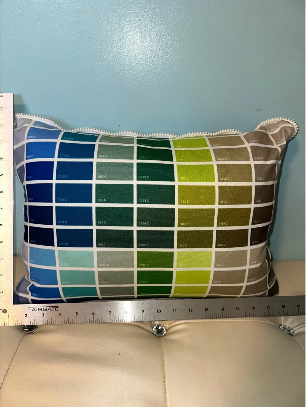 Handmade Pantone Color Swatch Unique Decorative Bed Pillow